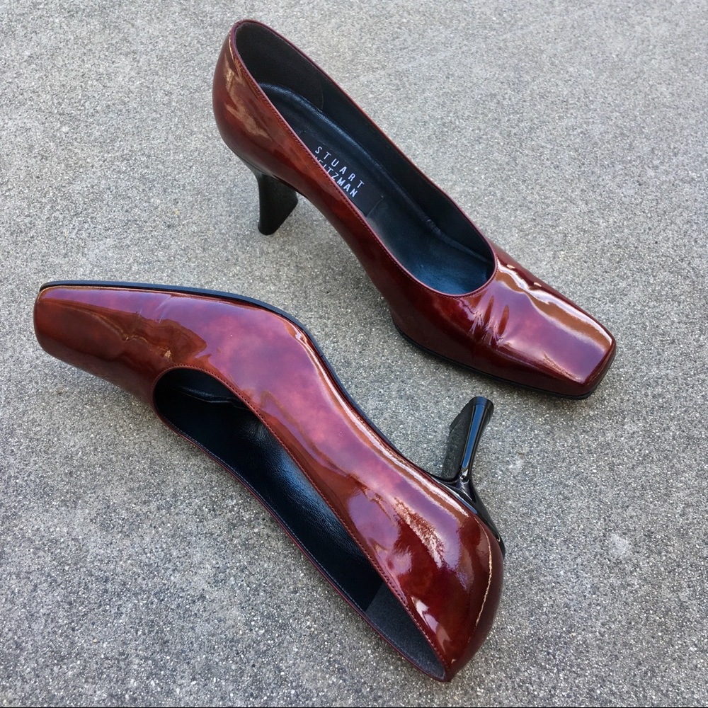 Stuwart Weitzman burgundy /red heels